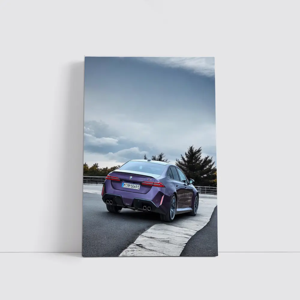 BMW M5 Purple Rear View Track – Wall Art
