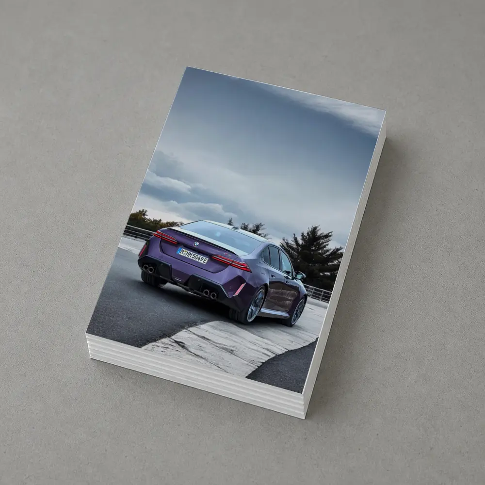 BMW M5 Purple Rear View Track – Postcards