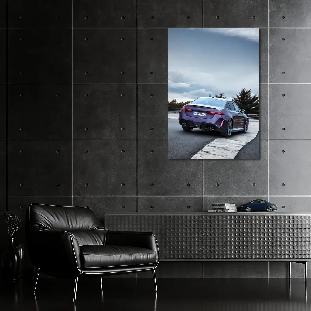 BMW M5 Purple Rear View Track – Wall Art
