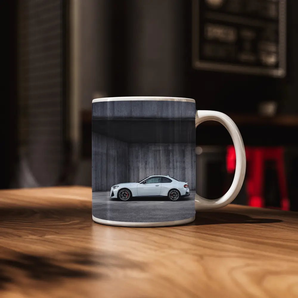 BMW M2 Series Coupe Concrete Wall Background – Mugs