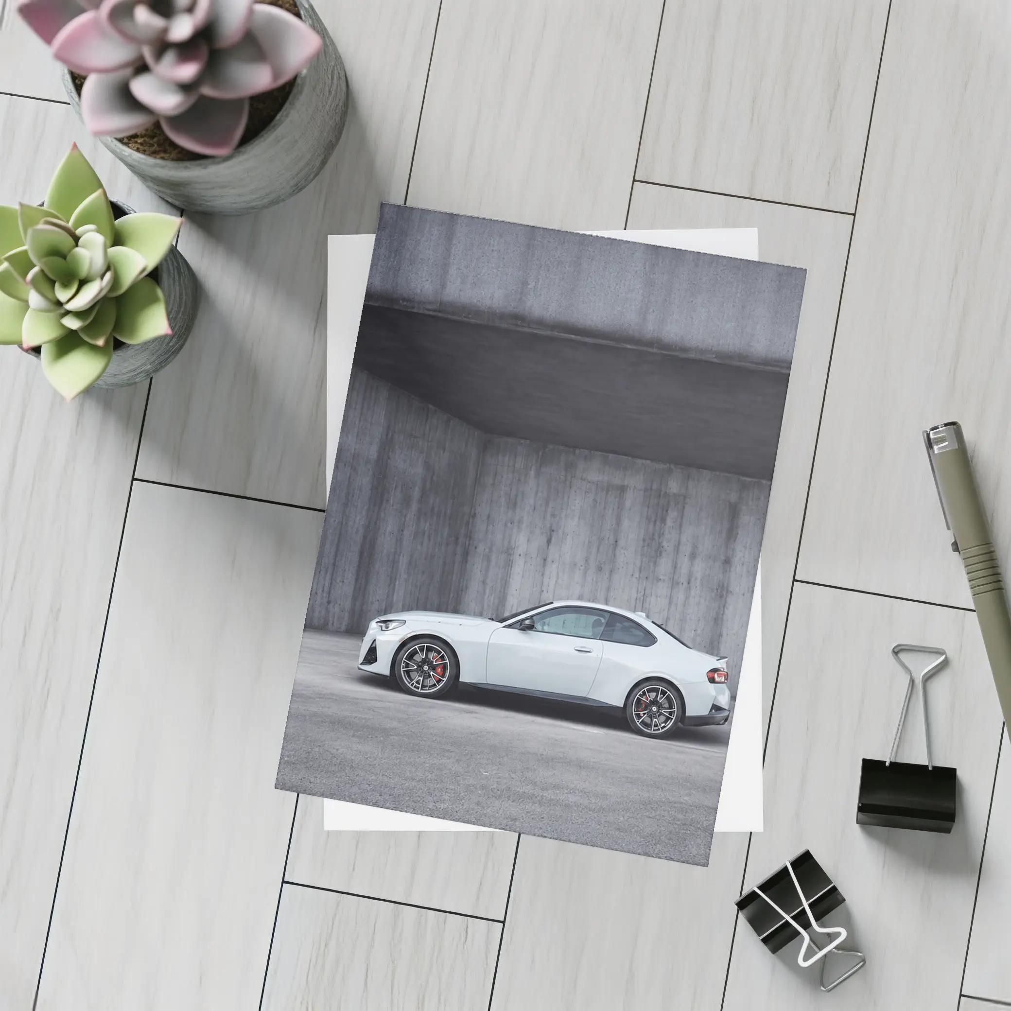 BMW M2 Series Coupe Concrete Wall Background – Postcards