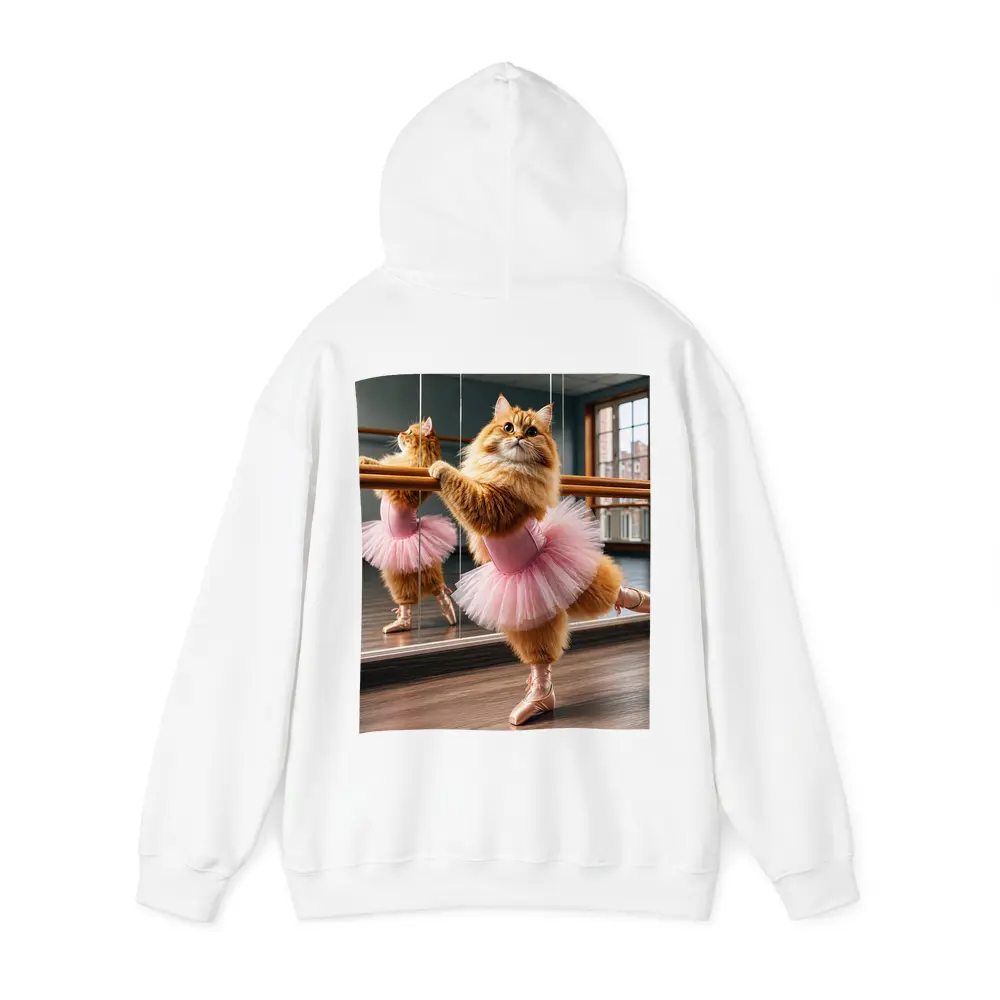 Fluffy Orange Cat Ballet Dancer Studio – Hoodies
