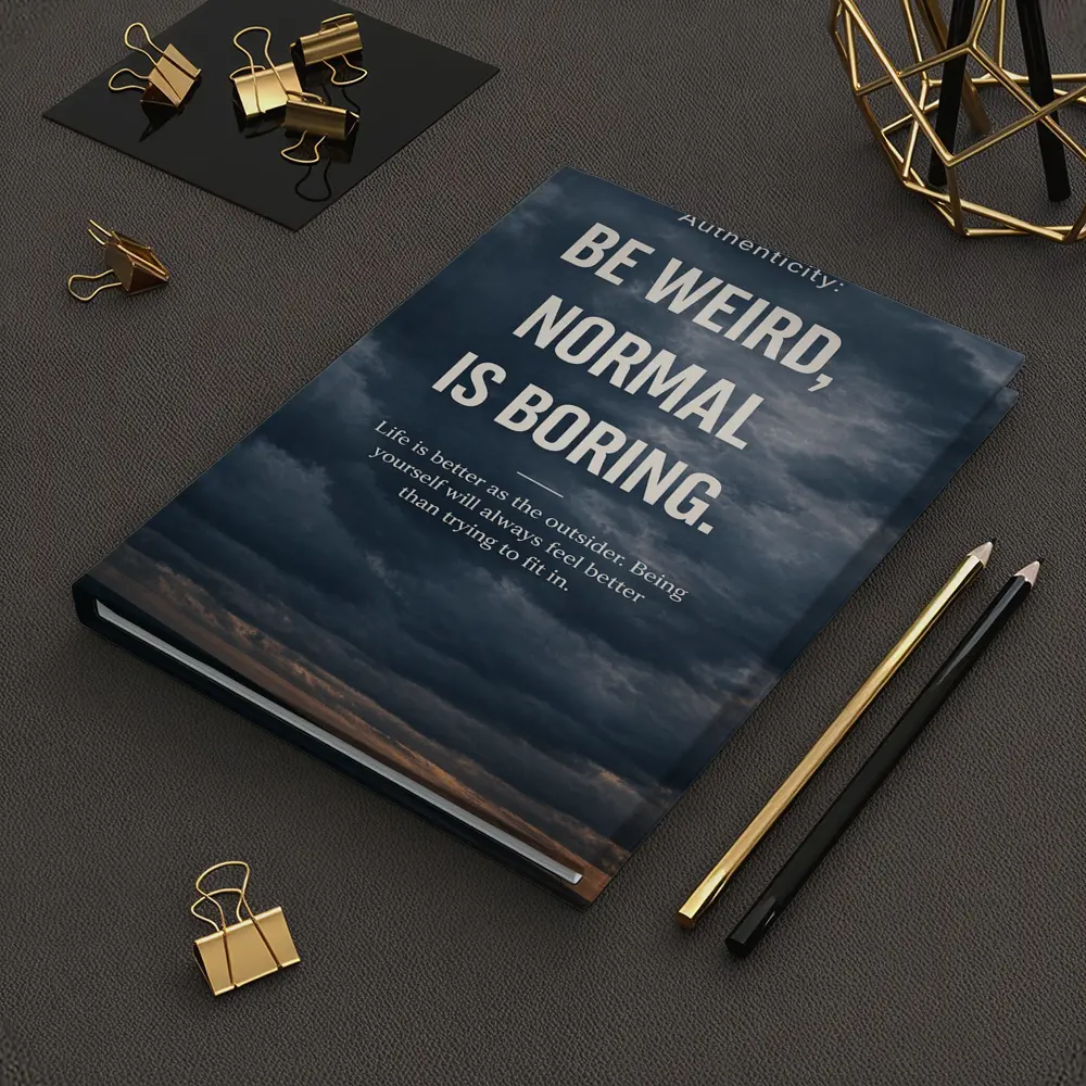 Be Weird Normal Is Boring Quote Art – Notebooks