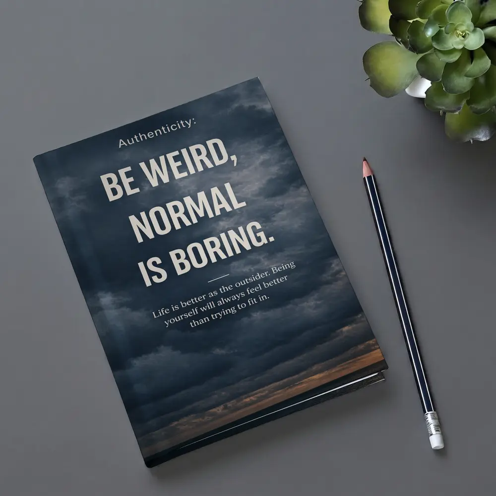 Be Weird Normal Is Boring Quote Art – Notebooks