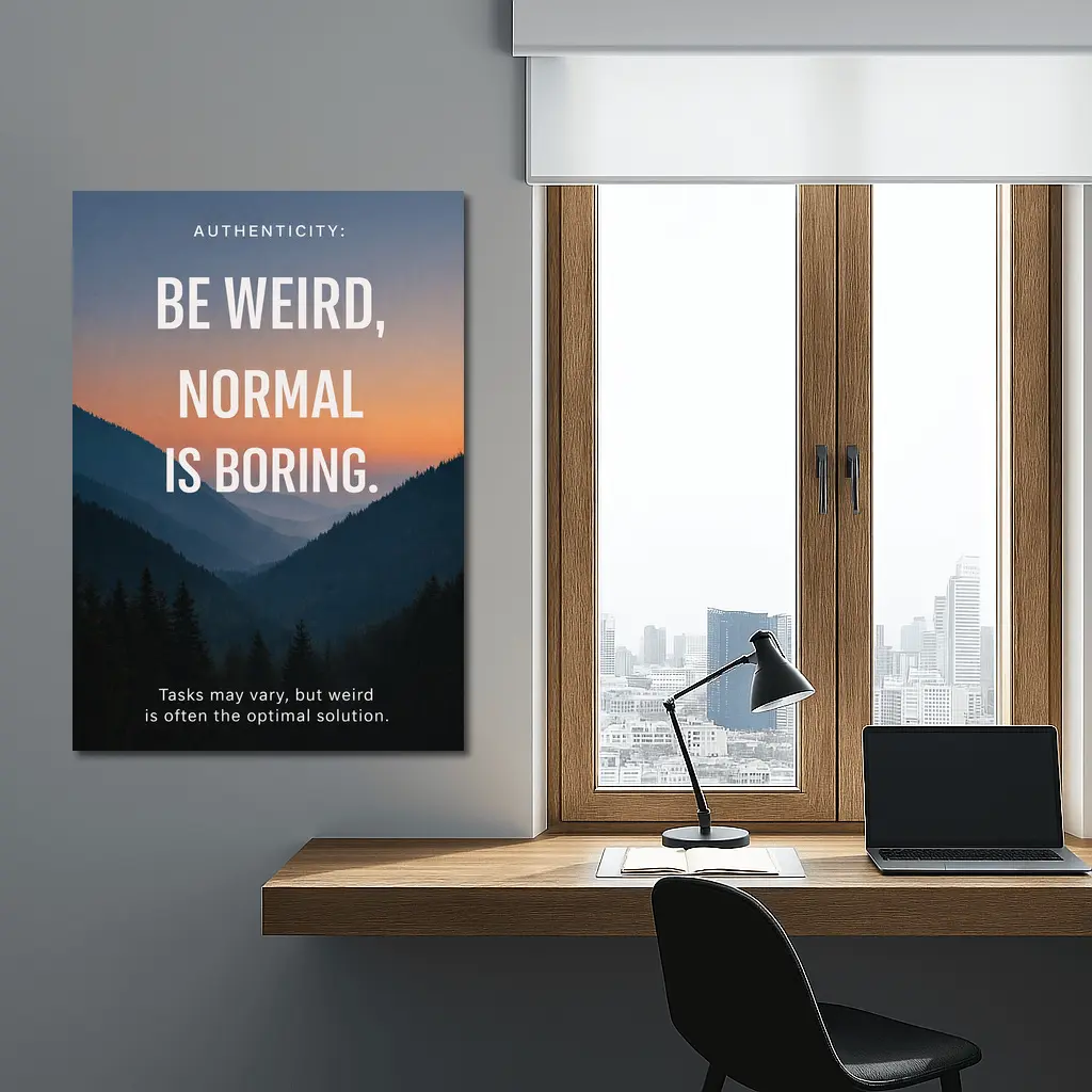 Be Weird Normal Is Boring Mountains – Wall Art