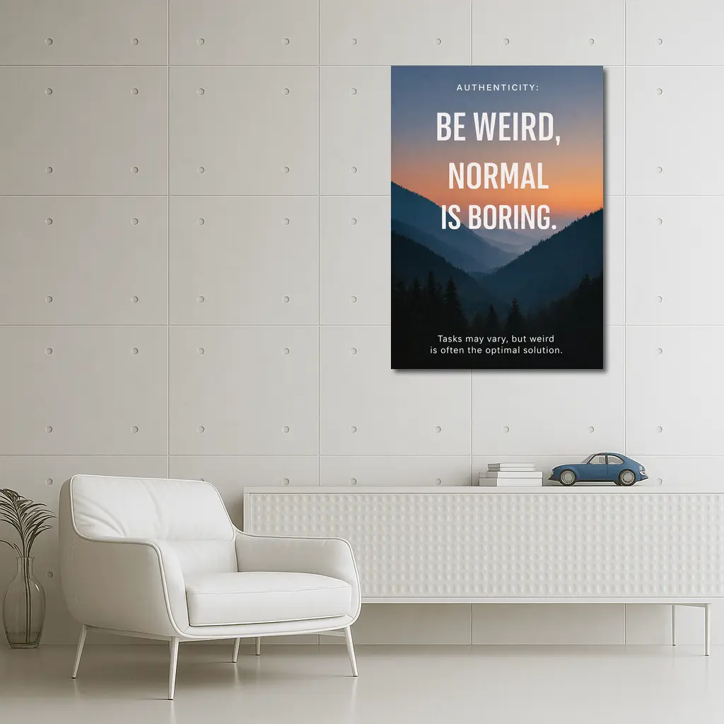 Be Weird Normal Is Boring Mountains – Wall Art