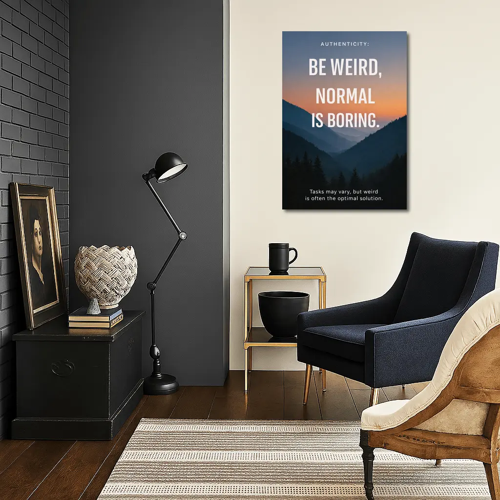 Be Weird Normal Is Boring Mountains – Wall Art