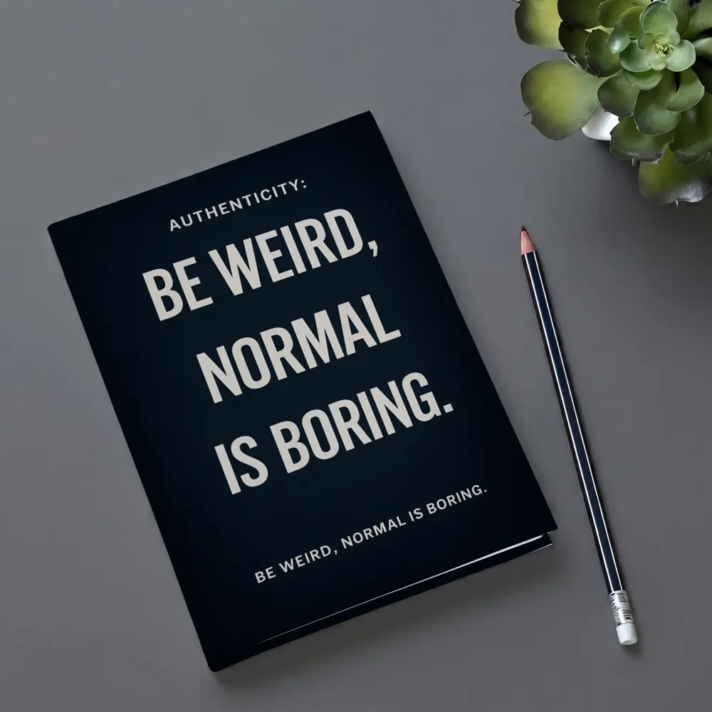 Be Weird Normal Is Boring Dark Quote – Notebooks
