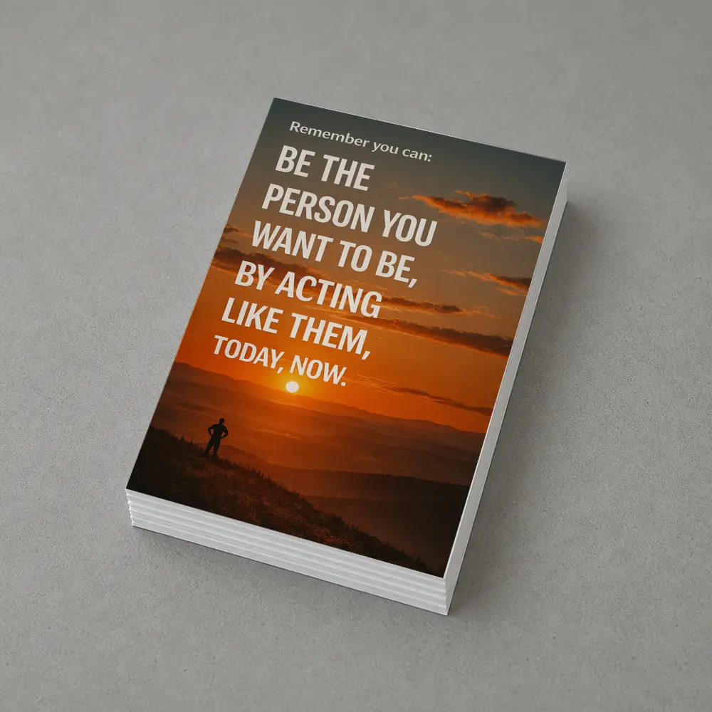 Motivational Quote Sunset Silhouette Person – Postcards