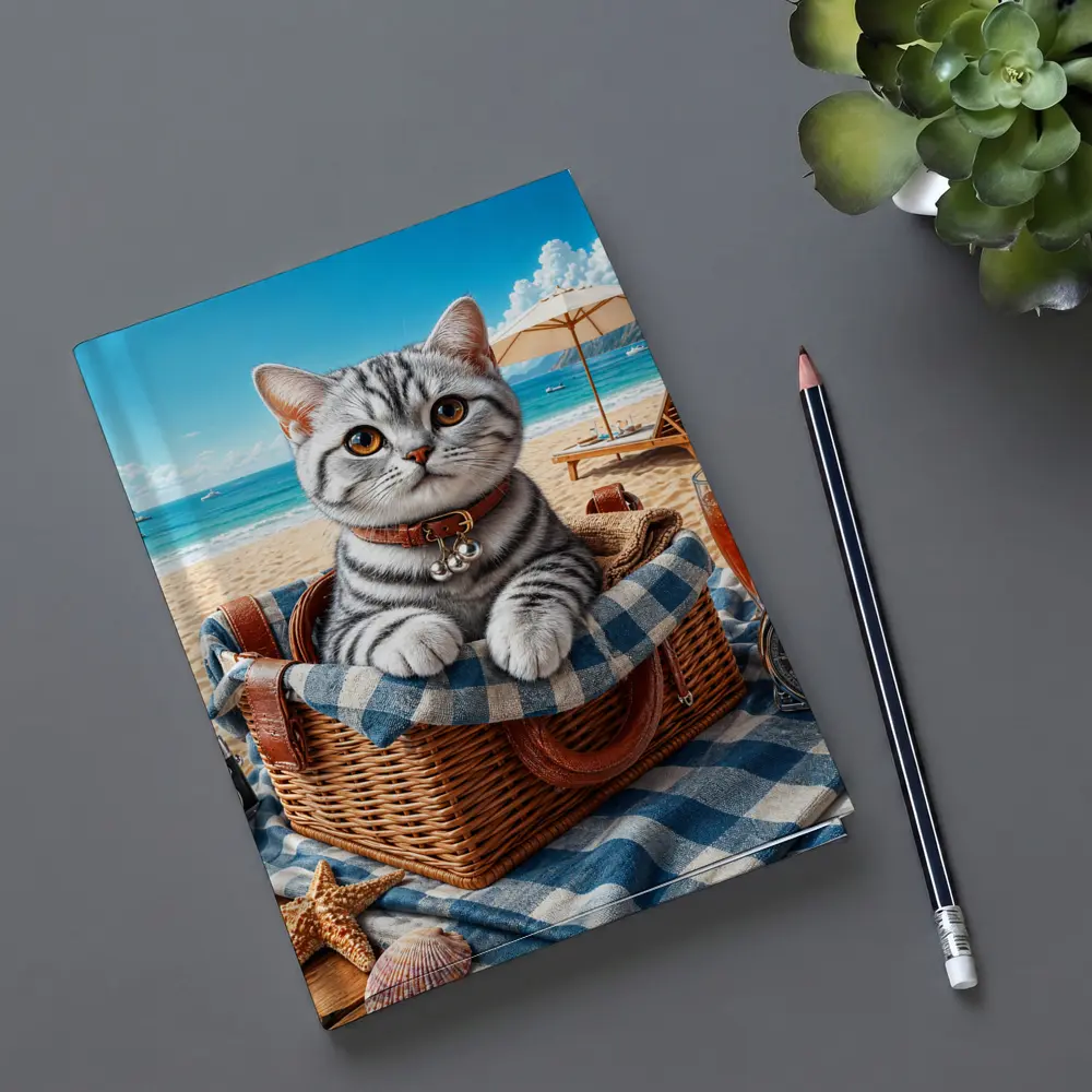 American Shorthair Kitten Beach Picnic Basket – Notebooks