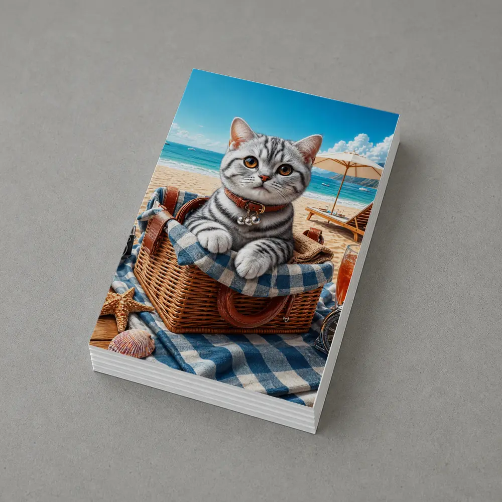 American Shorthair Kitten Beach Picnic Basket – Postcards