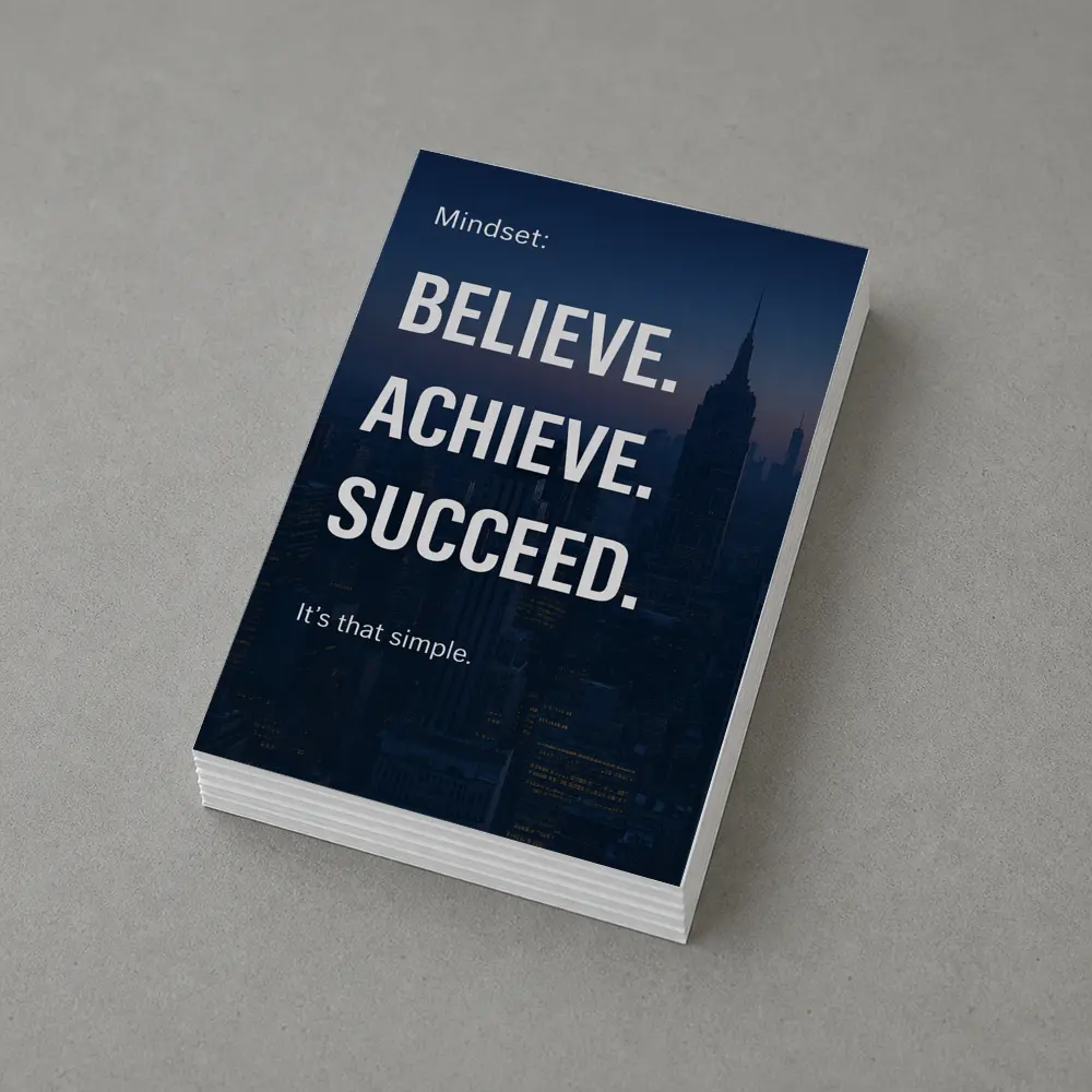 Believe Achieve Succeed Mindset City Night – Postcards