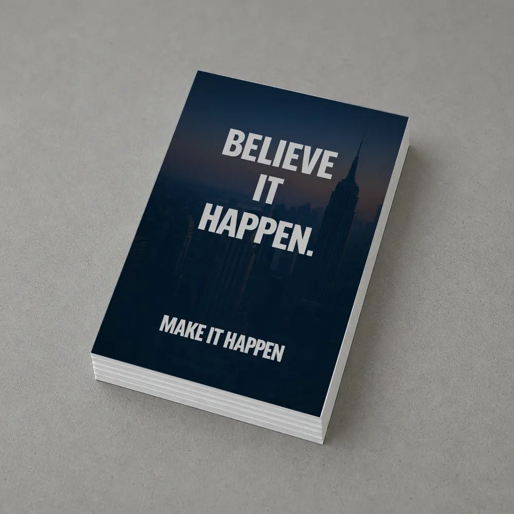 Believe It Make It Happen City Quote – Postcards