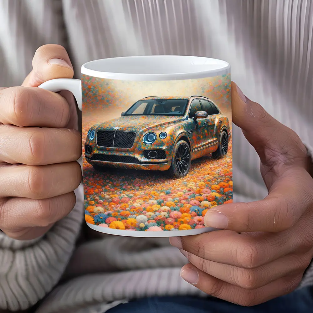 Bentley Bentayga Floral Impressionism Art Print – Mugs