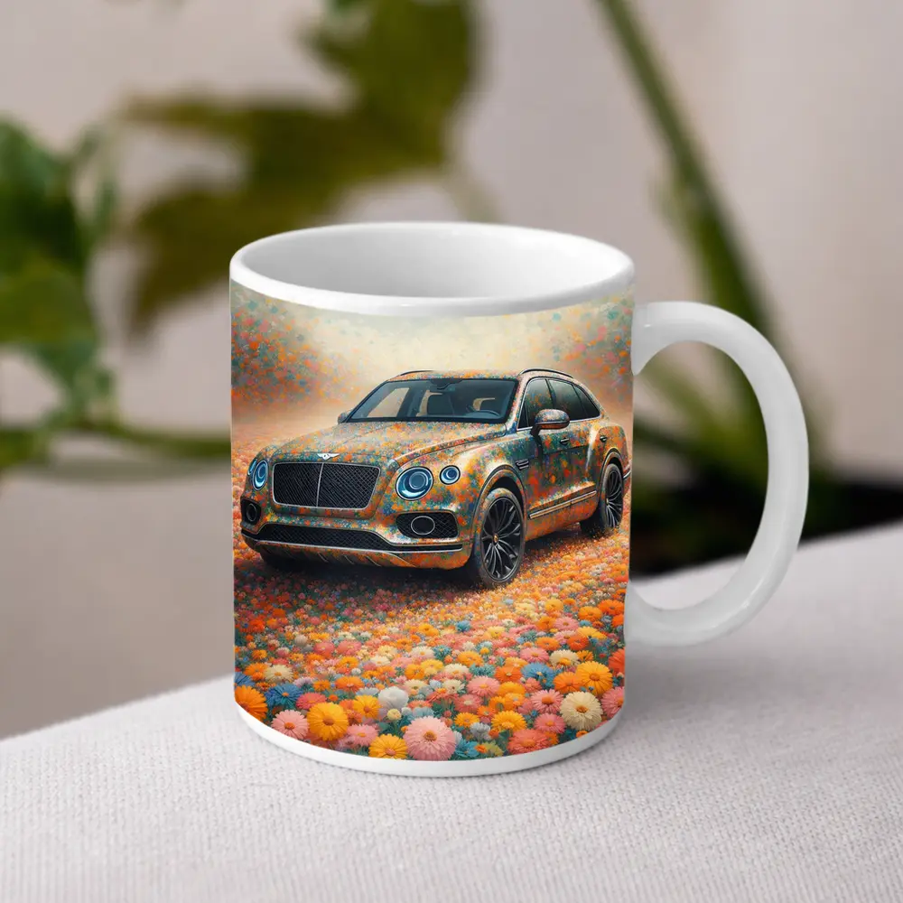 Bentley Bentayga Floral Impressionism Art Print – Mugs