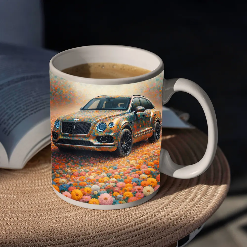 Bentley Bentayga Floral Impressionism Art Print – Mugs