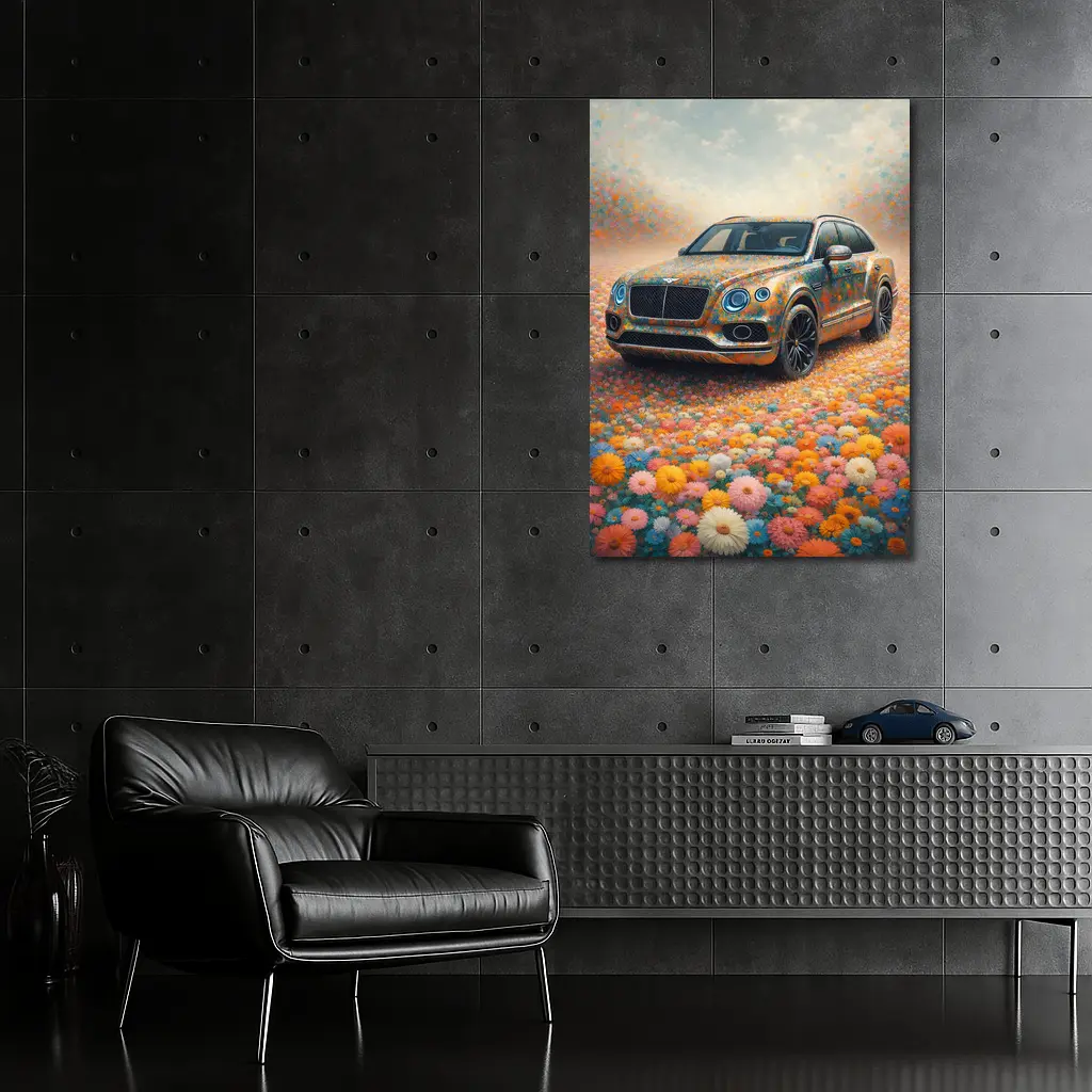 Bentley Bentayga Floral Impressionism Art Print – Wall Art