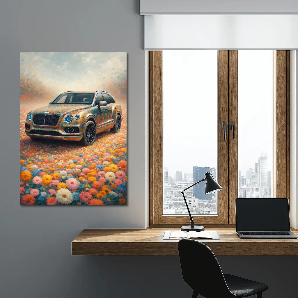 Bentley Bentayga Floral Impressionism Art Print – Wall Art