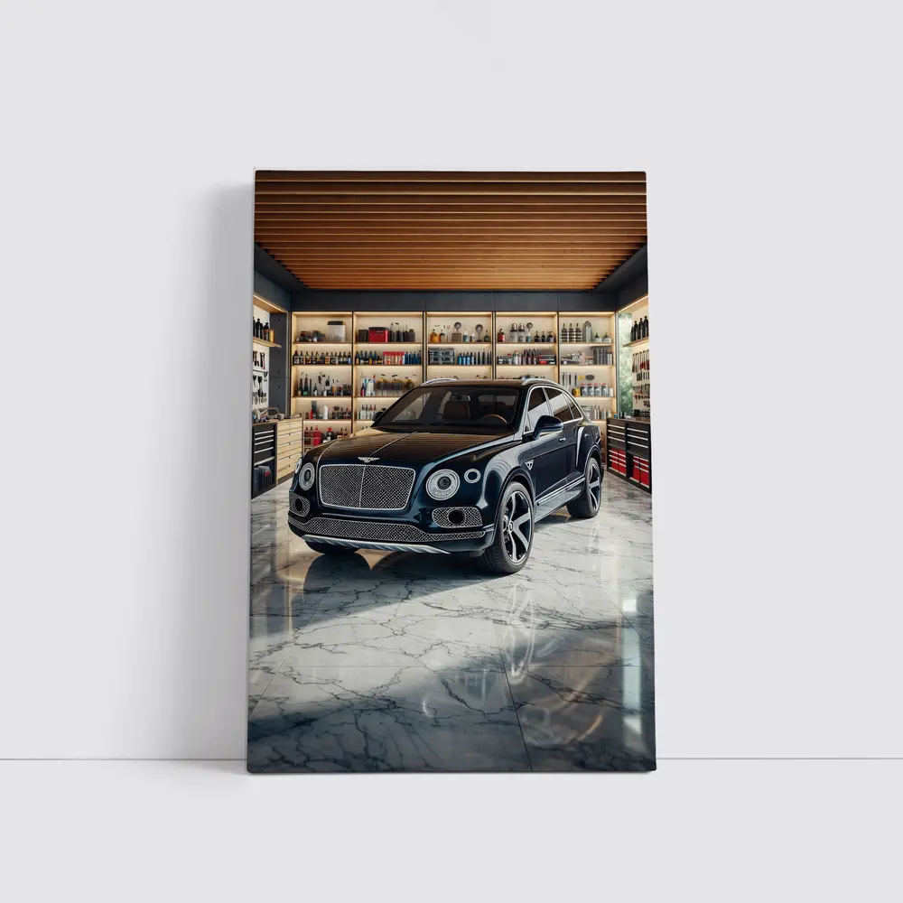 Bentley Bentayga Parked Inside Luxury Garage – Wall Art