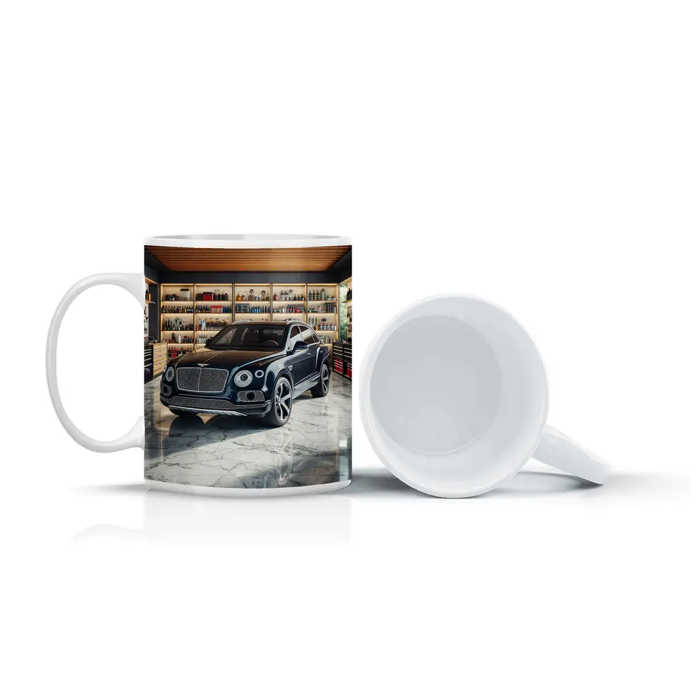 Bentley Bentayga Parked Inside Luxury Garage – Mugs