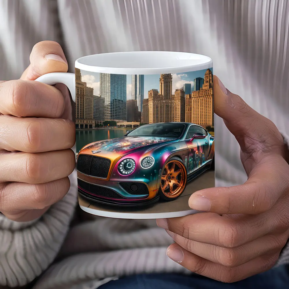 Bentley Continental GT Custom Wrap City Skyline – Mugs