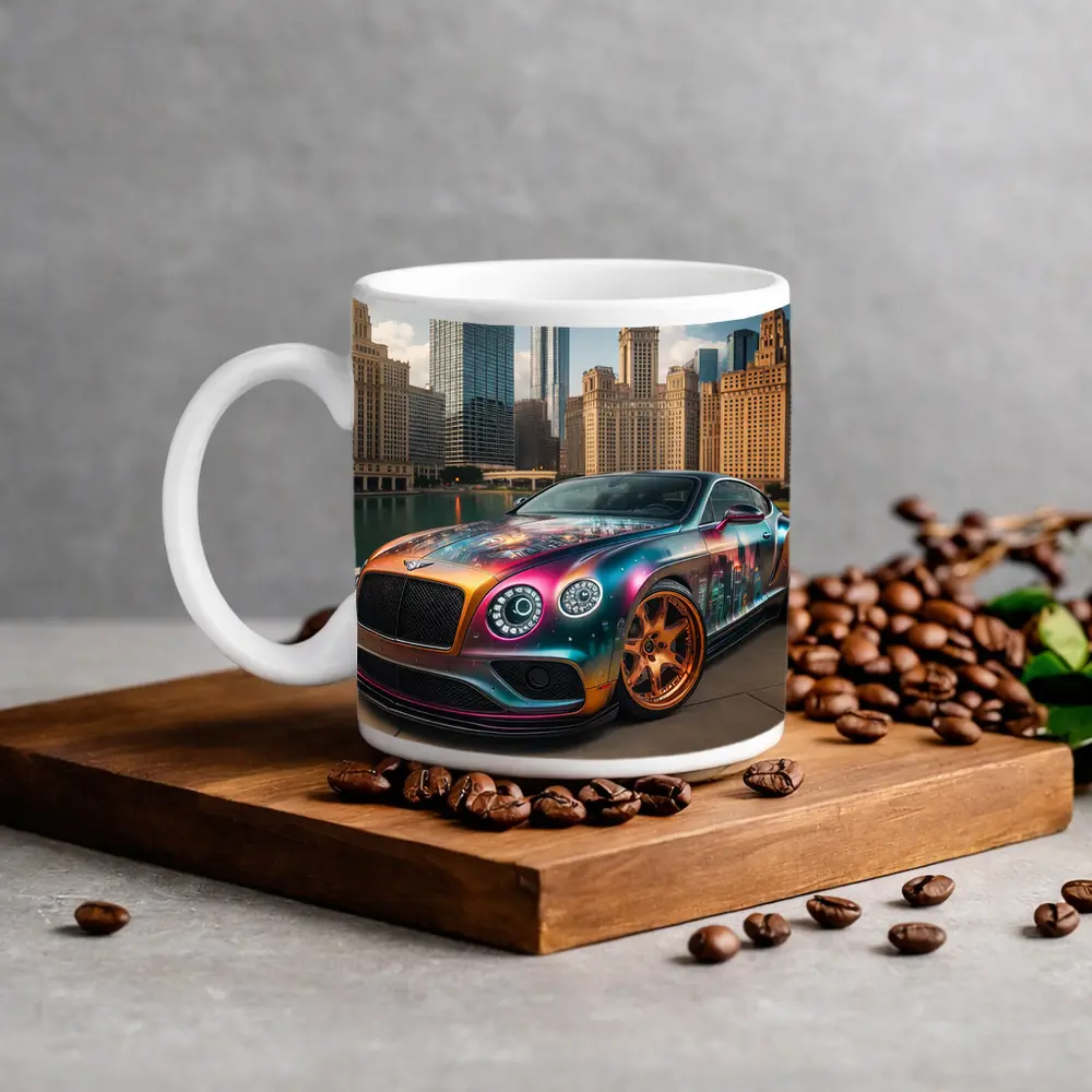 Bentley Continental GT Custom Wrap City Skyline – Mugs
