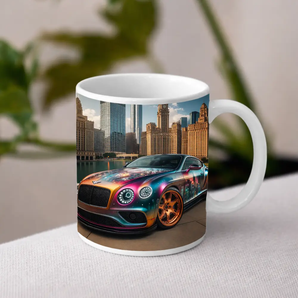 Bentley Continental GT Custom Wrap City Skyline – Mugs