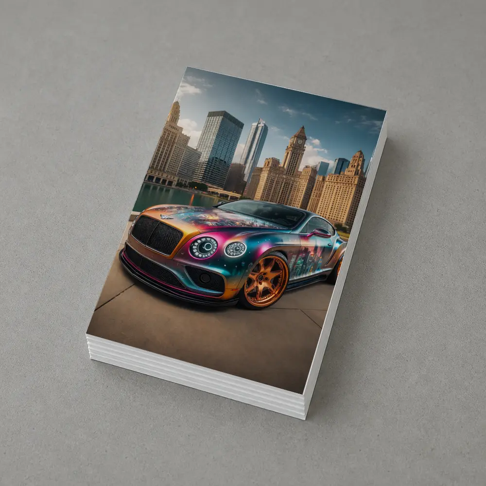 Bentley Continental GT Custom Wrap City Skyline – Postcards