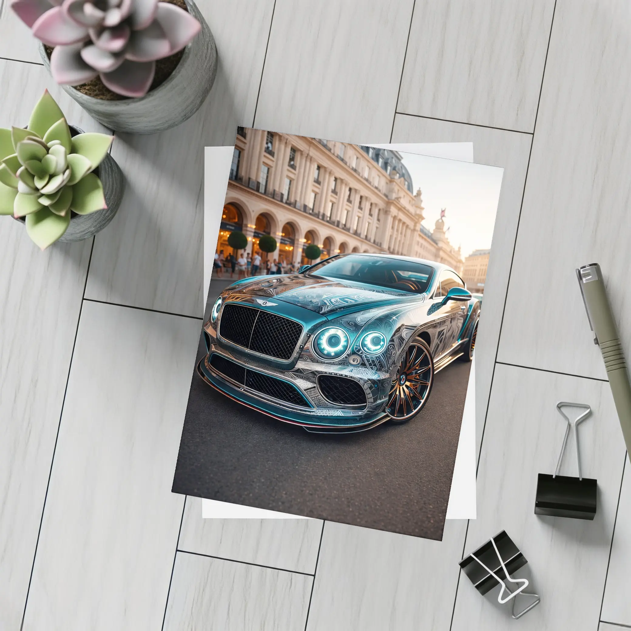 Bentley Continental GT Paris City Street – Postcards