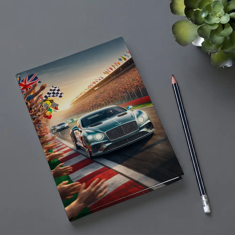 Bentley Continental GT Race Track Crowd – Notebooks