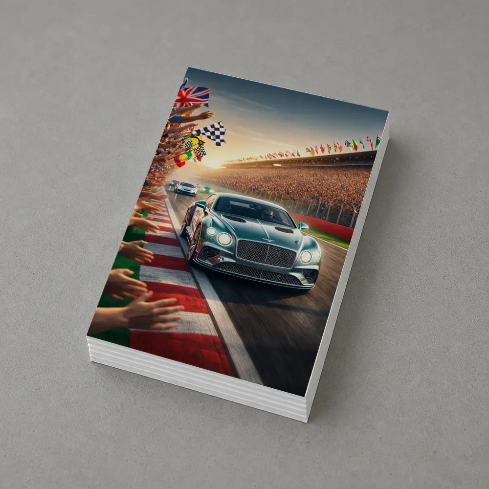 Bentley Continental GT Race Track Crowd – Postcards