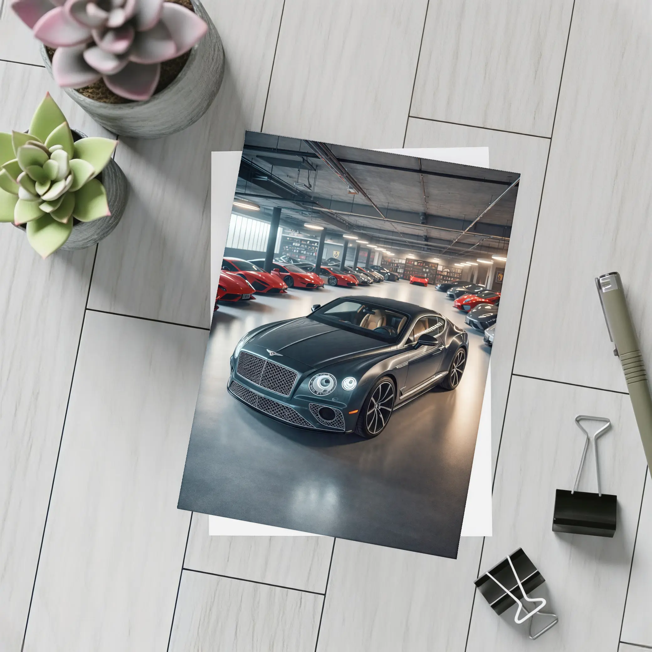 Bentley Continental GT Dark Luxury Car Garage – Postcards
