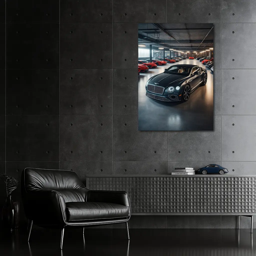 Bentley Continental GT Dark Luxury Car Garage – Wall Art
