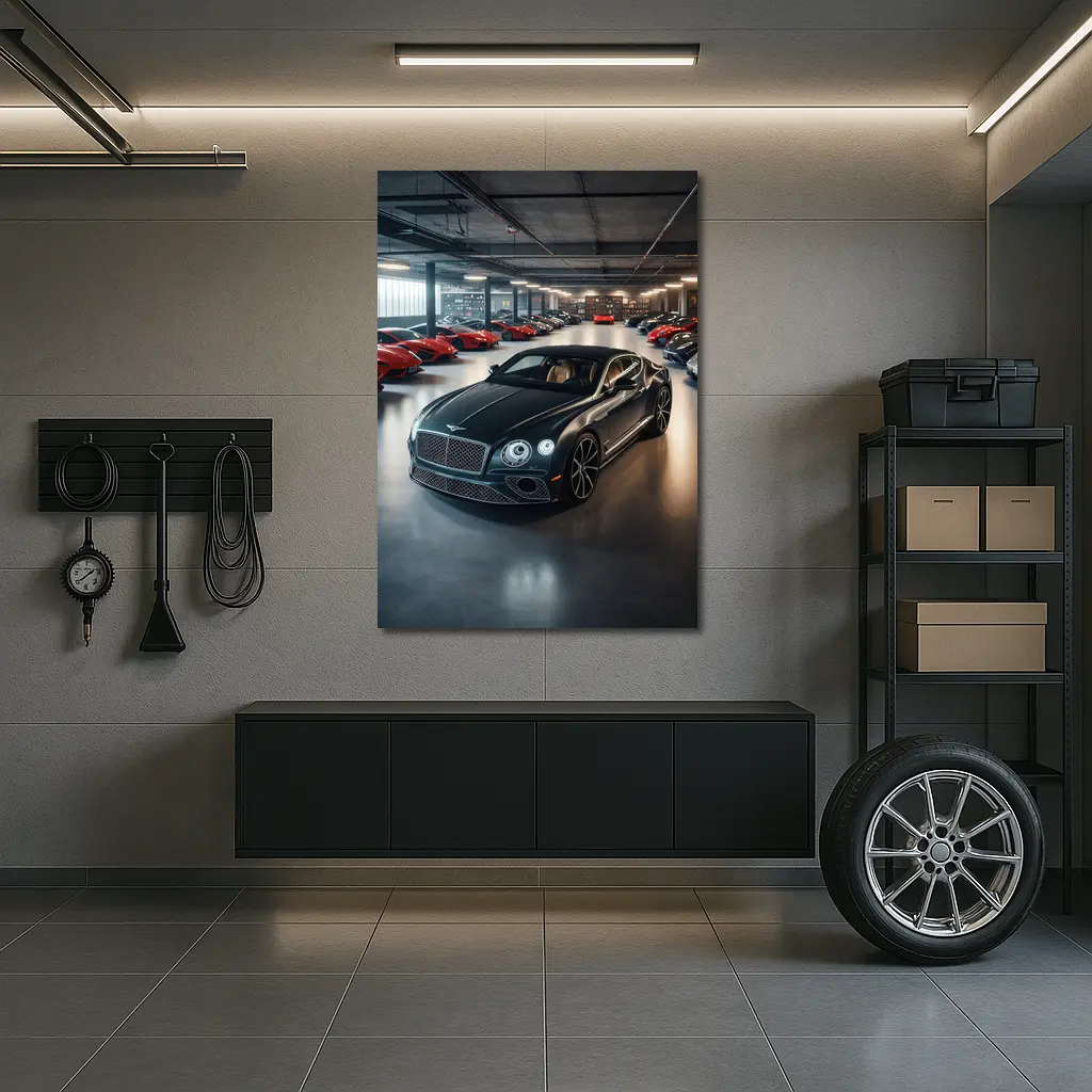 Bentley Continental GT Dark Luxury Car Garage – Wall Art