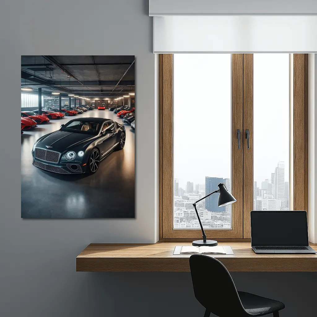 Bentley Continental GT Dark Luxury Car Garage – Wall Art