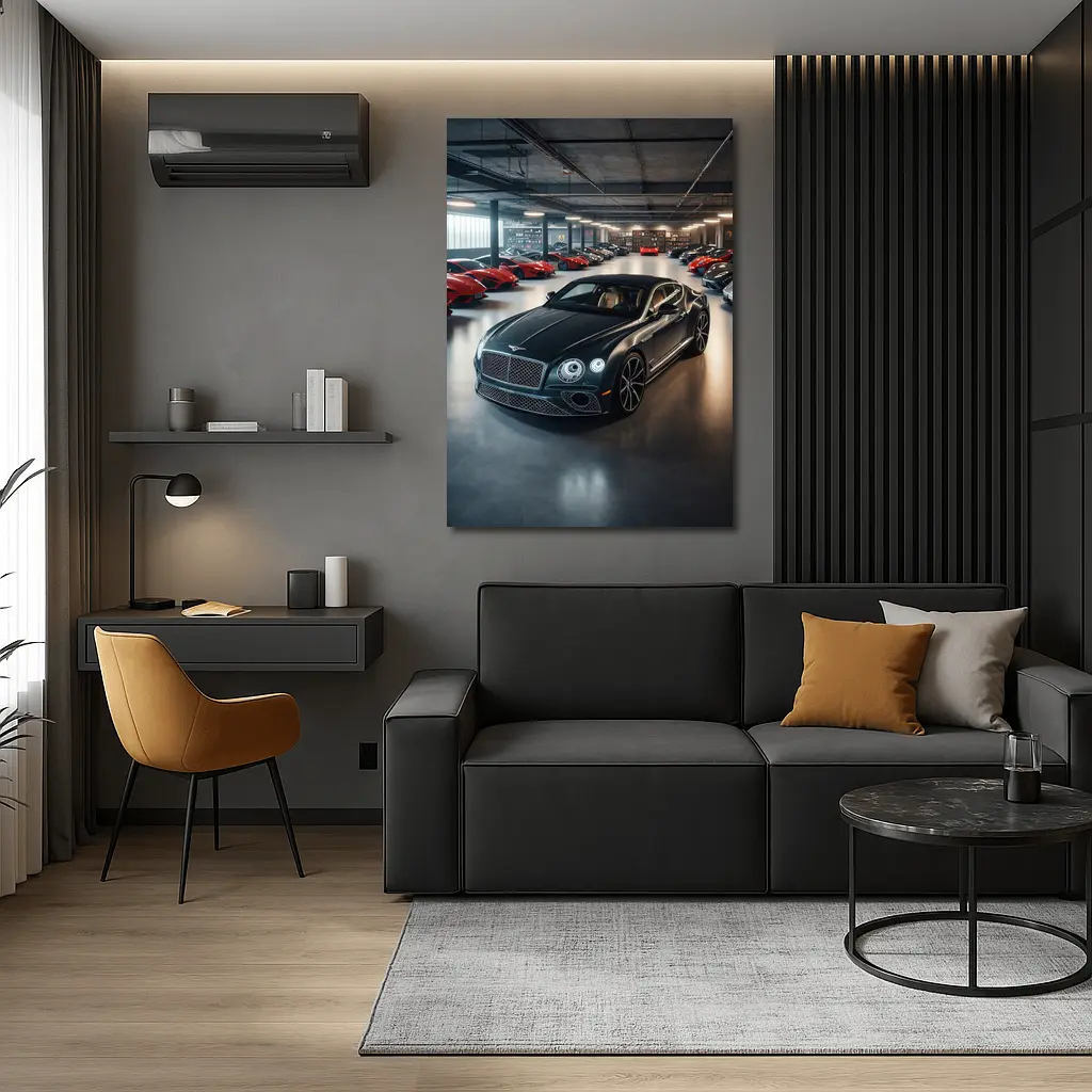 Bentley Continental GT Dark Luxury Car Garage – Wall Art