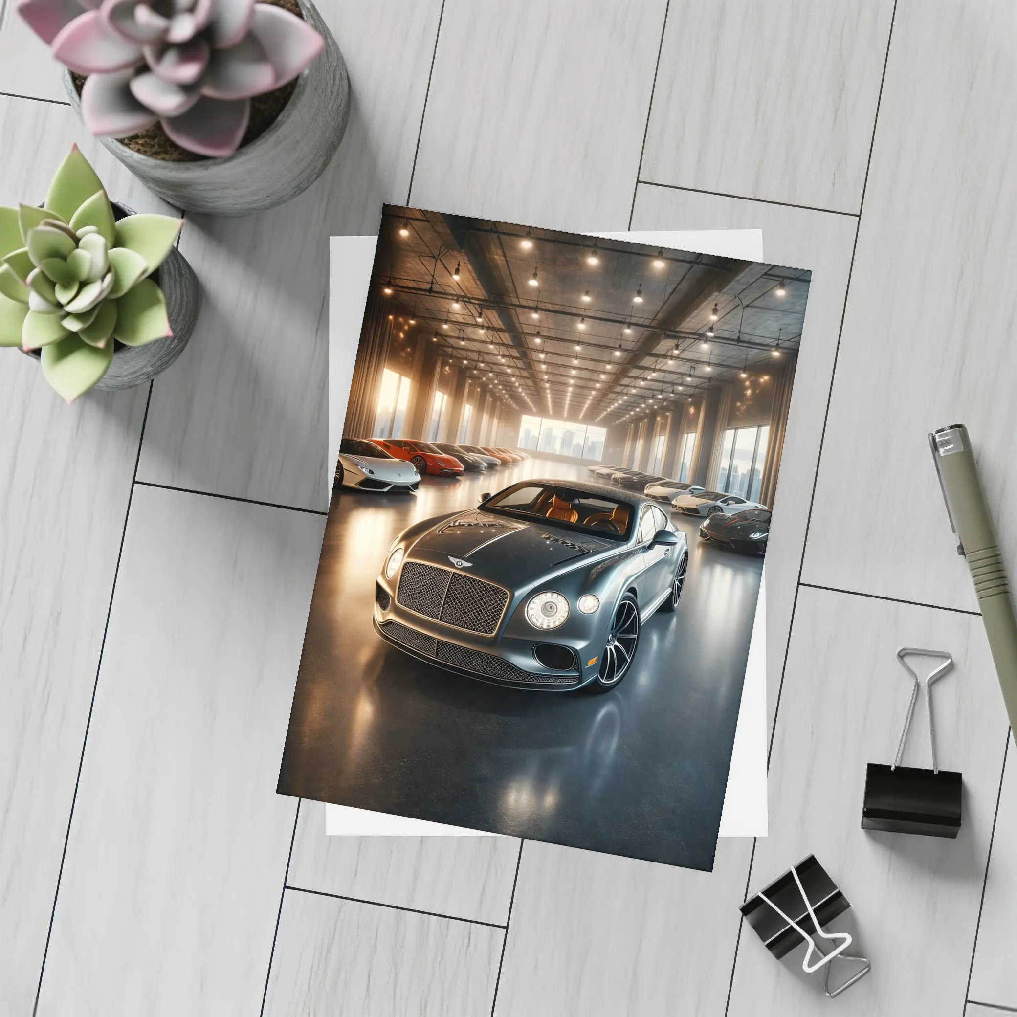 Bentley Continental GT Luxury Garage Showroom – Postcards