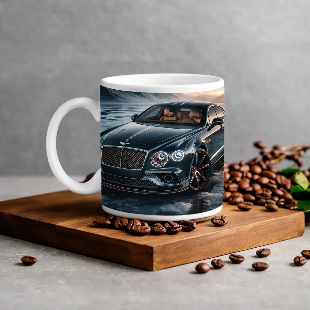 Bentley Flying Spur Dark Green Icy Landscape – Mugs