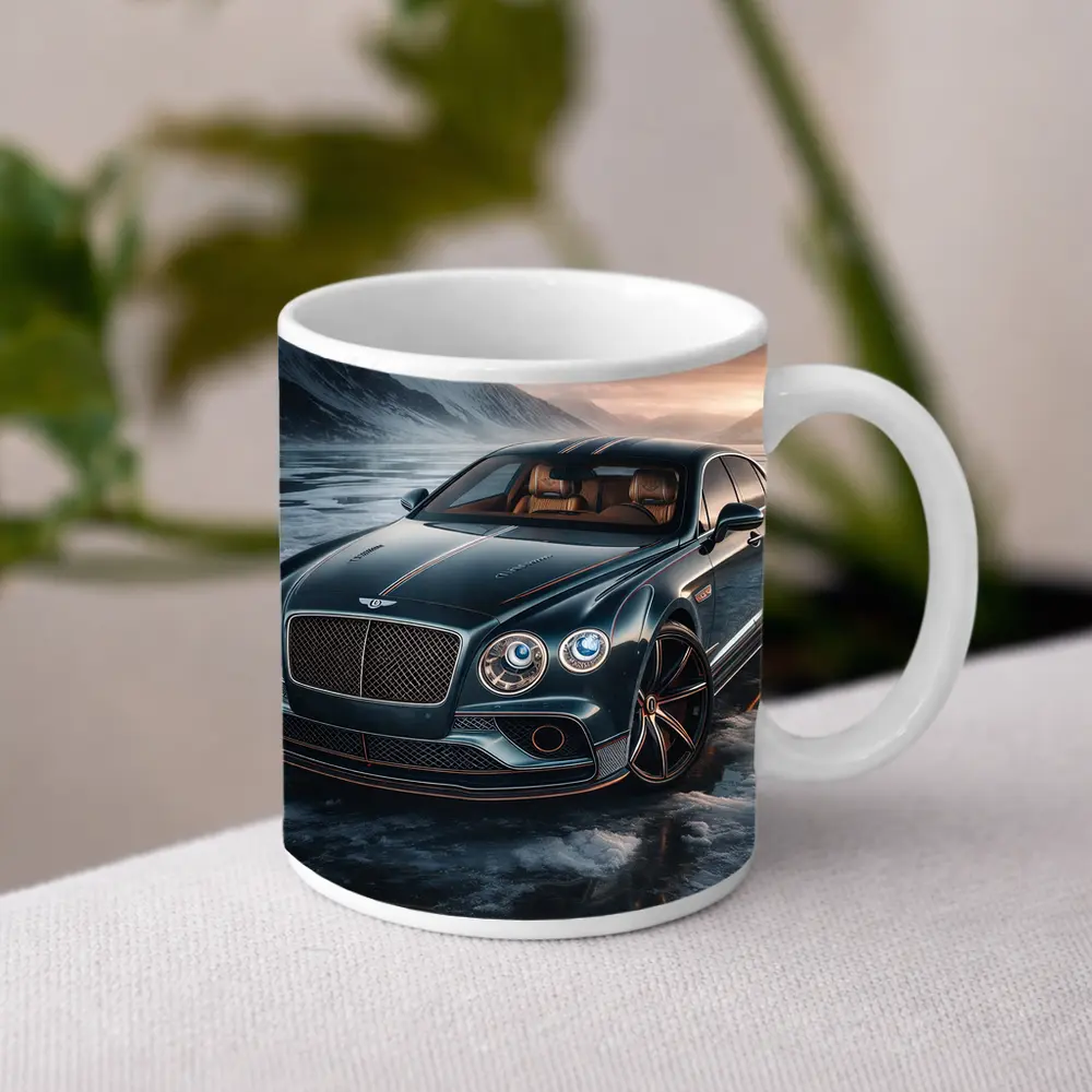 Bentley Flying Spur Dark Green Icy Landscape – Mugs