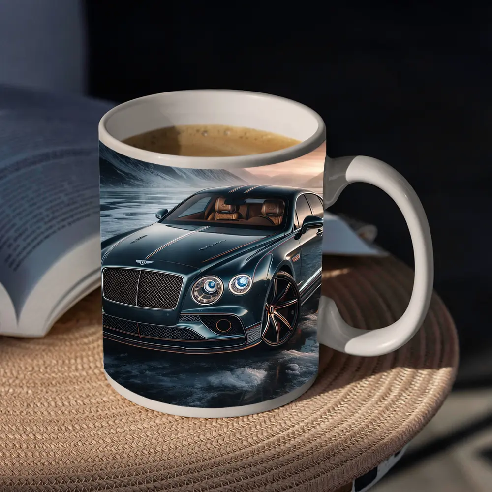 Bentley Flying Spur Dark Green Icy Landscape – Mugs