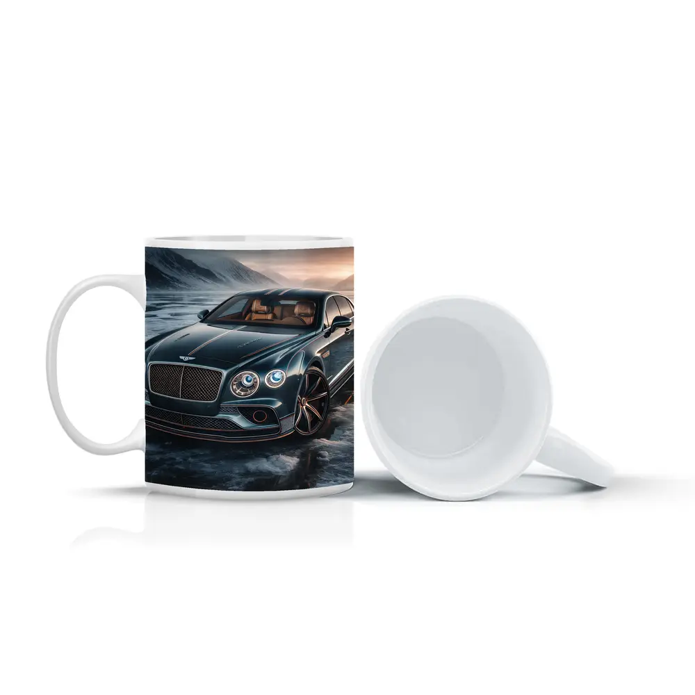 Bentley Flying Spur Dark Green Icy Landscape – Mugs