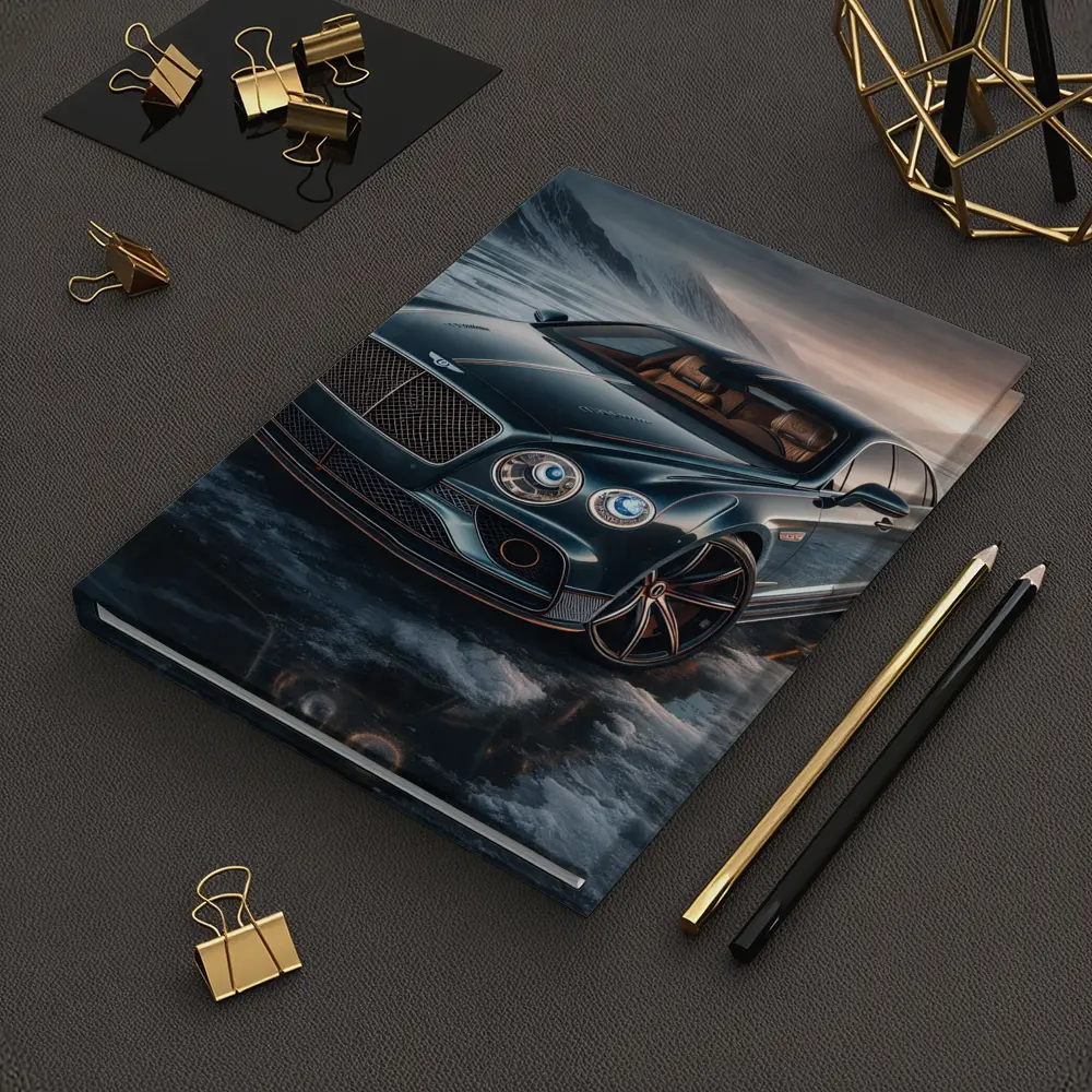 Bentley Flying Spur Dark Green Icy Landscape – Notebooks