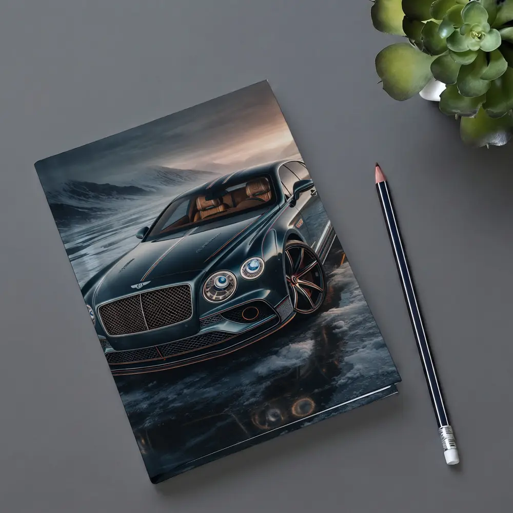 Bentley Flying Spur Dark Green Icy Landscape – Notebooks