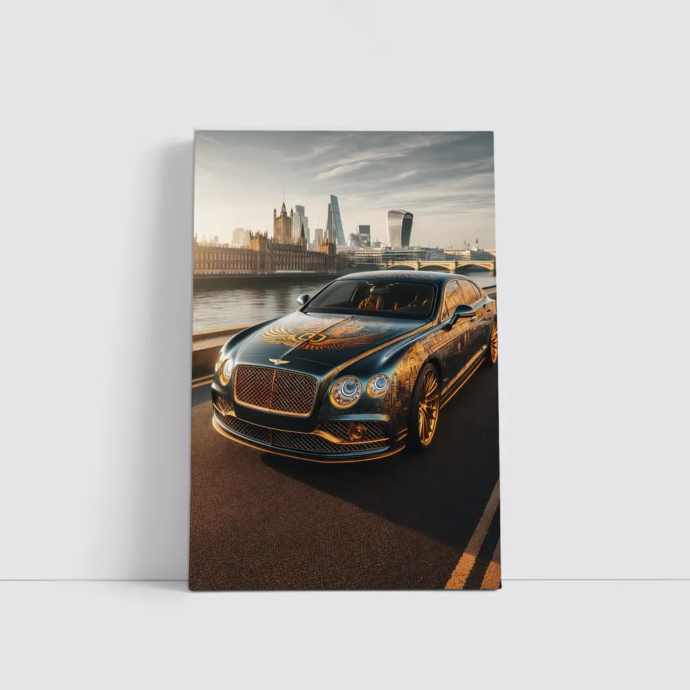 Bentley Flying Spur Gold Art London – Wall Art