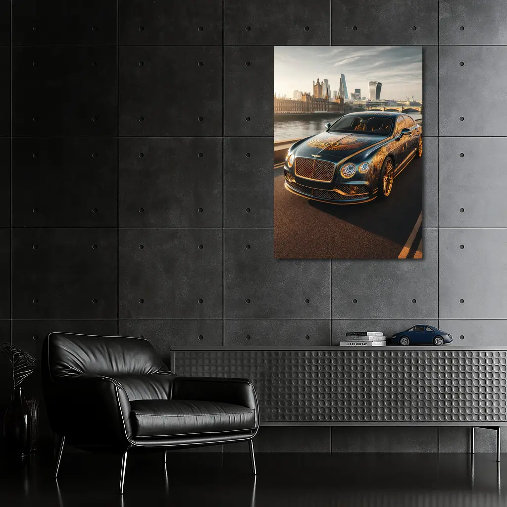 Bentley Flying Spur Gold Art London – Wall Art