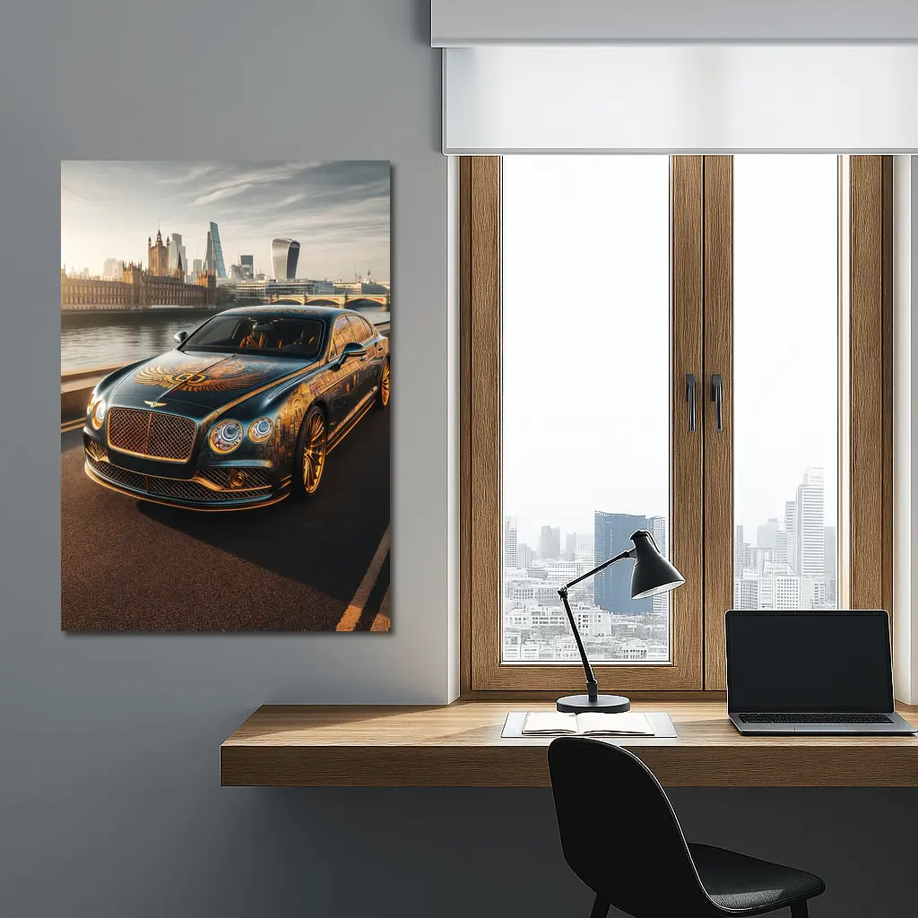 Bentley Flying Spur Gold Art London – Wall Art