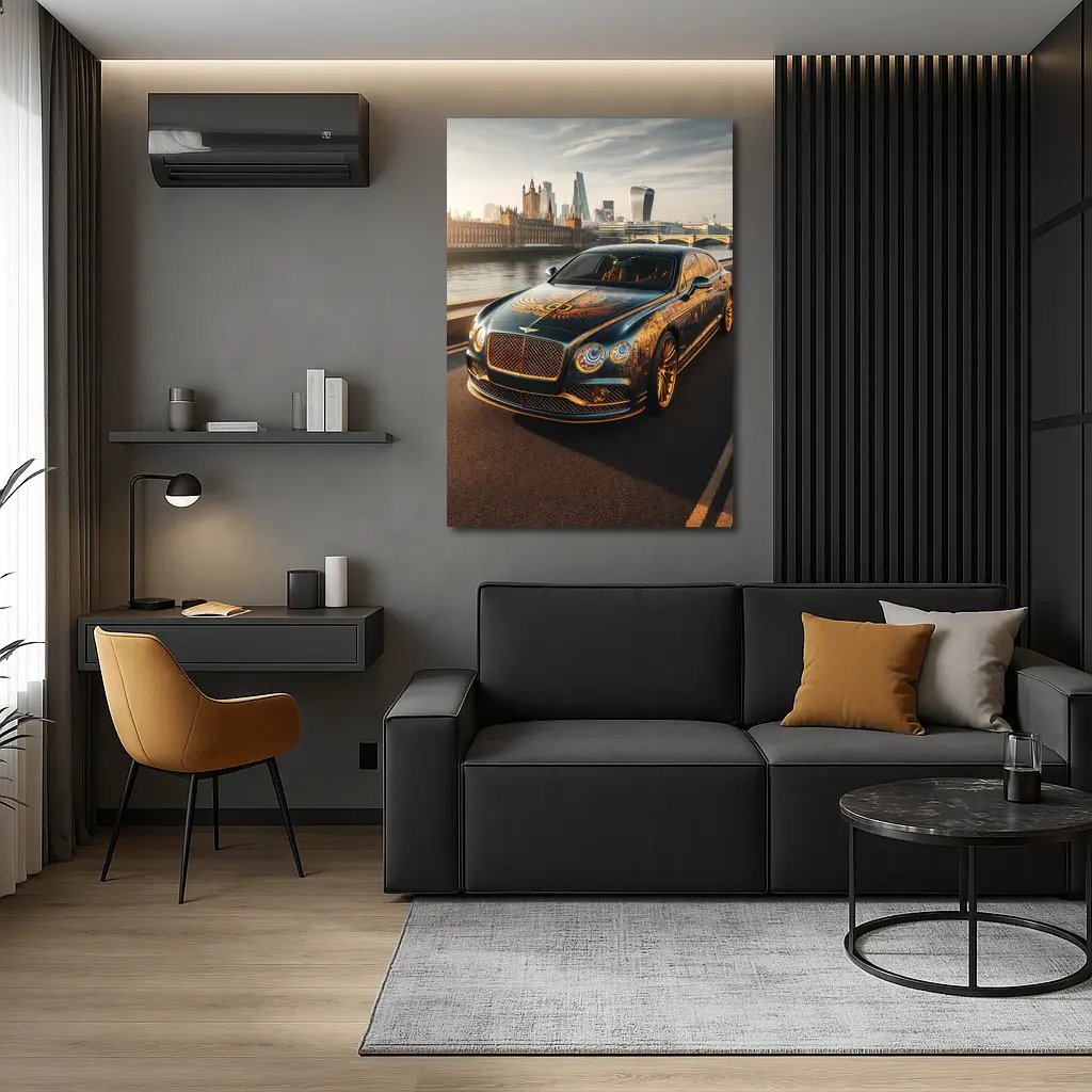 Bentley Flying Spur Gold Art London – Wall Art