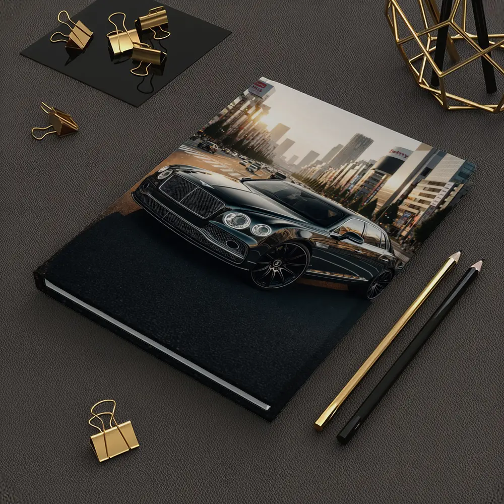 Bentley Flying Spur Black Tokyo City Street – Notebooks
