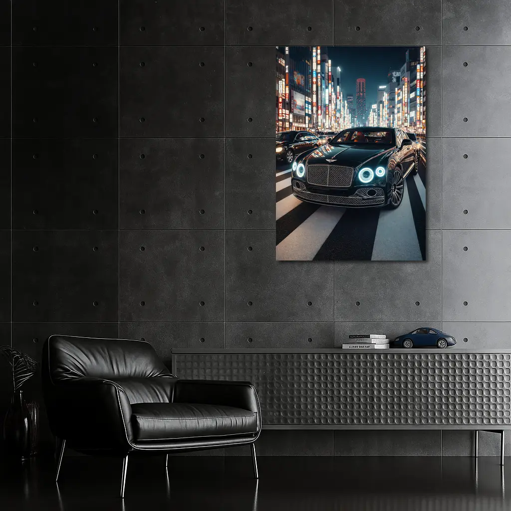 Bentley Flying Spur Tokyo City Night – Wall Art