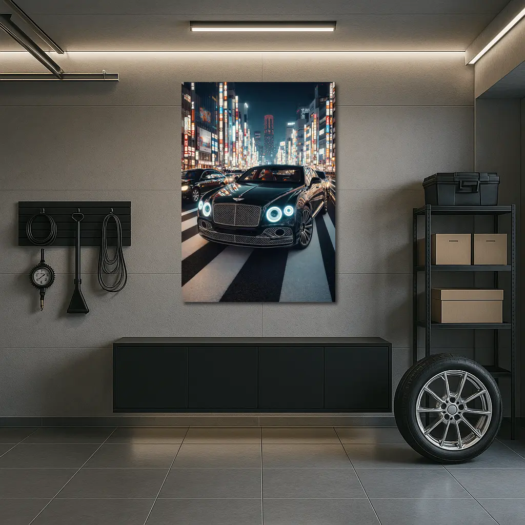 Bentley Flying Spur Tokyo City Night – Wall Art